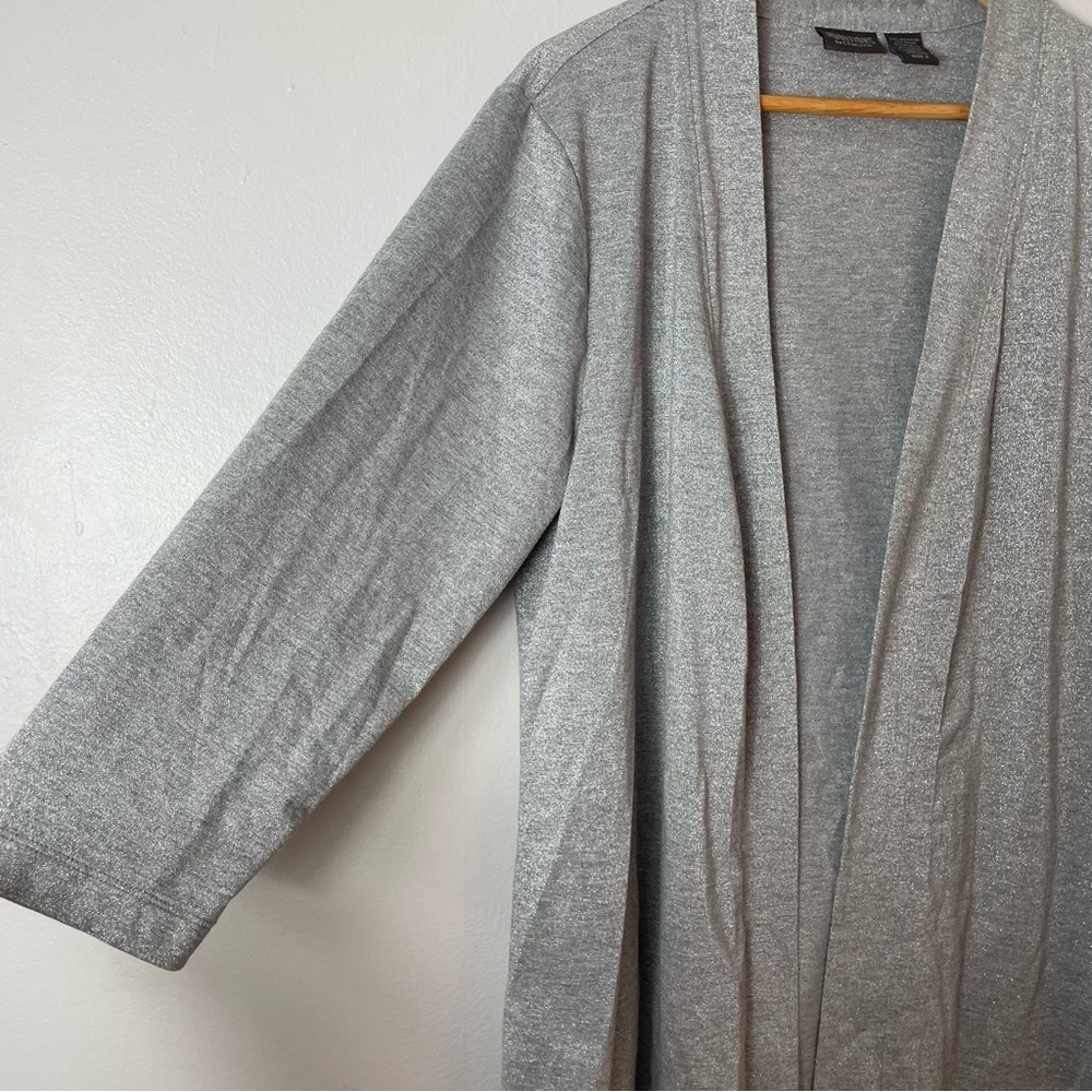 Additions by Chico's grey silver lightweight cardigan size 3 XL - Picture 4 of 5
